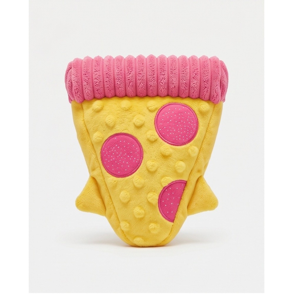 Bark Slice Slice Baby Pizza Dog Toy 6" Medium Large Squeaky Crinkle NWT‎